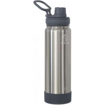 Takeya Actives Insulated Stainless Steel Water Bottle with Spout Lid, 24 oz