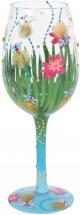 Enesco Designs by Lolita Firefly Hand-Painted Artisan Wine Glass, Multicolor