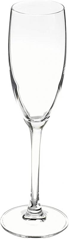 Restaurantware Voglia Nude 6 Ounce Champagne Glasses, Set Of 6 Crystal Flute Glasses