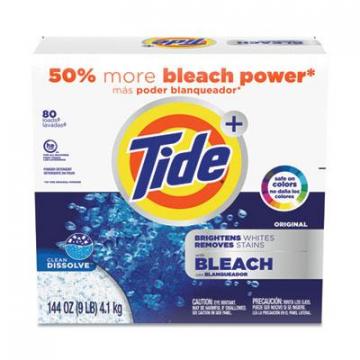 Tide Laundry Detergent with Bleach, Tide Original Scent, Powder, 144 oz Box