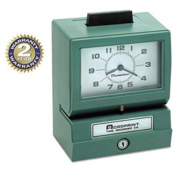 Acroprint Model 125 Analog Manual Print Time Clock with Date/0-23 Hours/Minutes