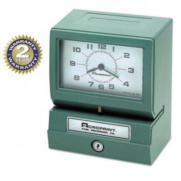 Acroprint Model 150 Analog Automatic Print Time Clock with Month/Date/0-23 Hours/Minutes