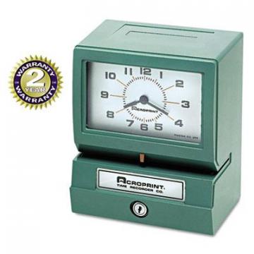 Acroprint Model 150 Analog Automatic Print Time Clock with Month/Date/1-12 Hours/Minutes