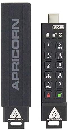 Apricorn 32GB Aegis Secure Key 3 NXC 256-Bit Hardware-Encrypted USB 3.2 Type C Flash Drive