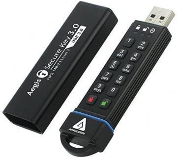 Apricorn 480GB Aegis Secure Key FIPS 140-2 Level 3 Validated 256-bit Encryption USB 3.0 Flash Drive