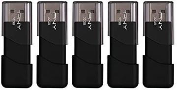 PNY 32GB Attaché 3 USB 2.0 Flash Drive, 5-Pack