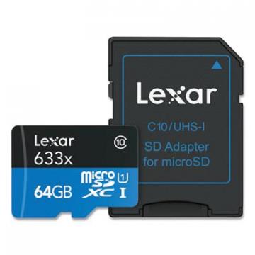 Lexar microSDXC Memory Card, UHS-I U1 Class 10, 64 GB