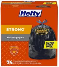 Hefty Strong Large Trash Bags, 30 Gallon