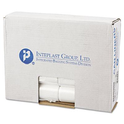 Inteplast Group High-Density Commercial Can Liners, 10 gal, 6 microns, 24" x 24", Natural