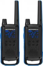 Motorola T800 Talkabout Two-Way Radios, 2 Pack, Black/Blue