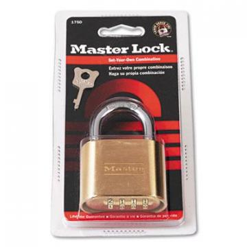 Master Lock Resettable Combination Padlock, 2" Wide, Brass