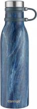 Contigo Couture Vacuum-Insulated Stainless Steel Water Bottle, 20oz, Blue Slate