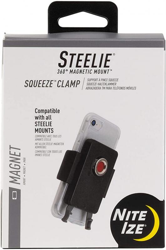Nite Ize Steelie Squeeze Clamp, Magnetic Phone Holder for Dash/Vent/Windshield