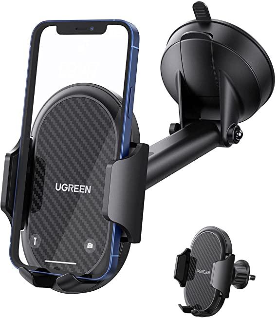 UGREEN Car Phone Holder 3 in 1 Windscreen Dashboard Air Vent Suction Mount Mobile Cradle