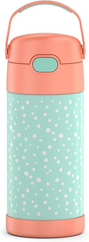 THERMOS FUNTAINER 12 Ounce Stainless Steel Kids Bottle, Pastel Delight
