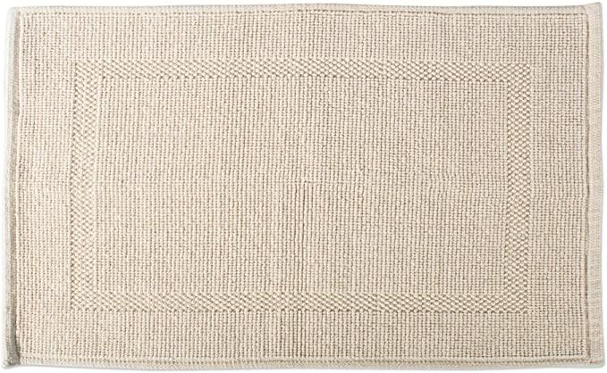DII Ultra Soft Luxury Spa Jacquard Banded Bath Mat Place in Front of Shower