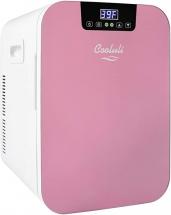 Cooluli 20L Mini Fridge For Bedroom, Pink