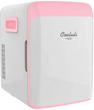 Cooluli 10L Mini Fridge for Bedroom, Pink