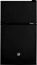 GE GDE03GGKBB Mini Fridge with Freezer Freestanding Compact Refrigerator, 3.1 Cu Ft, Black