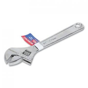 WORKPRO Stamped Adjustable Wrench, 10" Long, 1.25" Jaw Capacity