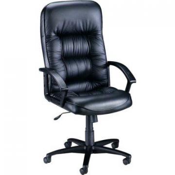 Lorell Tufted Leather Executive High-Back Chair