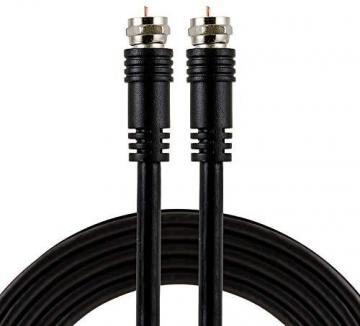 GE RG6 Coaxial Cable, 50 ft. F-Type Connectors, Double Shielded Coax, Input Output, Low Loss Coax