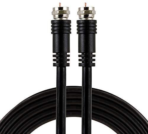 GE RG6 Coaxial Cable, 15 Ft. F-Type Connectors, Double Shielded Coax, Input Output, Low Loss Coax