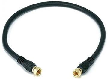 Monoprice RG6 Quad Shield CL2 Coaxial Cable with F Type Connector