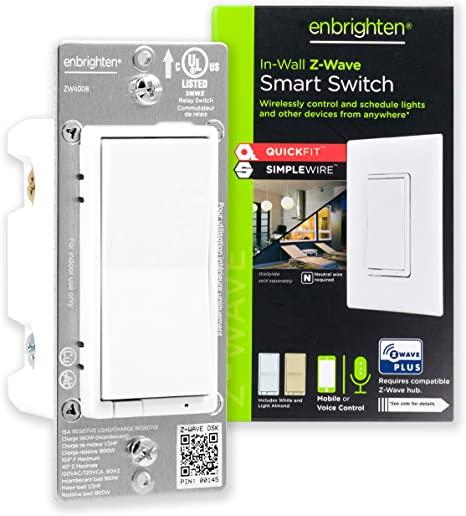 Enbrighten Z-Wave Smart Rocker Light Switch with QuickFit and SimpleWire, 3-Way Ready