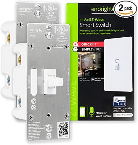 Enbrighten GE Enbrighten Z-Wave Plus Smart Light Switch 2-pack with QuickFit and SimpleWire