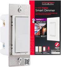 Enbrighten 43080 Zigbee Light QuickFit and SimpleWire, Paddle Smart dimmer, White & Light Almond