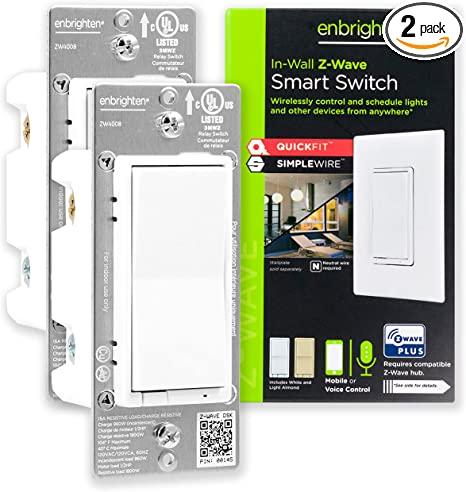 Enbrighten Z-Wave Smart Rocker Light Switch with QuickFit and SimpleWire, 3-Way