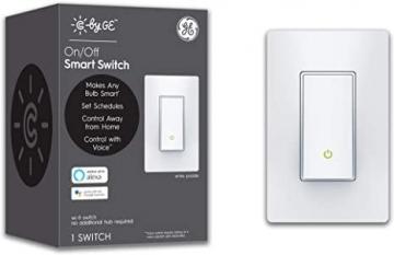 Ge C by GE 4-Wire On/Off Paddle Style Smart Switch with Bluetooth and Wi-Fi