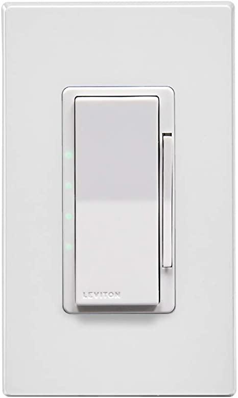 Leviton ZW4SF-1BW Decora Smart 4 Speed Fan Controller with Z-Wave Technology, 1 Pack, White