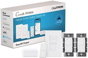 Lutron Caseta Deluxe Smart Switch Kit, White