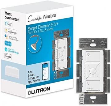 Lutron Caseta Wireless Smart Lighting ELV Dimmer Switch, White