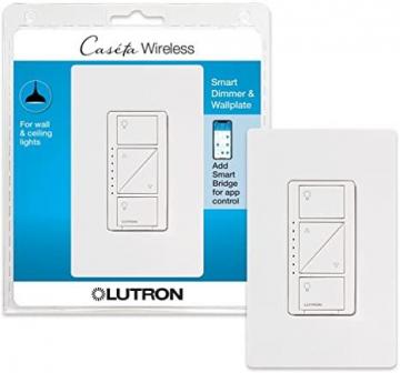 Lutron Caseta Smart Home Dimmer Switch with Wallplate, White
