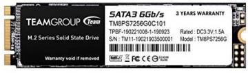 TEAMGROUP MS30 256GB with SLC Cache 3D NAND TLC M.2 2280 SATA III 6Gb/s Internal SSD