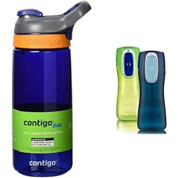 Contigo Autoseal Trekker Kids Water Bottle, 2-Pack, Granny Smith & Nautical