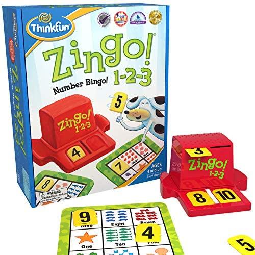 Think Fun Zingo 1-2-3 Number Bingo Game for Age 4 and Up