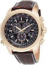 Citizen Eco-Drive Brycen Chronograph Men's Watch, Stainless Steel with Leather strap