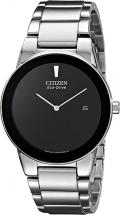 Citizen Eco-Drive Axiom Quartz Mens Watch, Stainless Steel, Silver-Tone