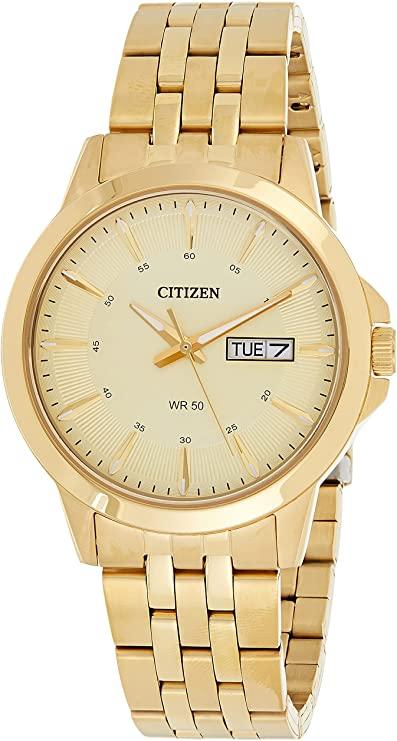 Citizen Quartz Mens Watch, Stainless Steel, Classic, Gold-Tone