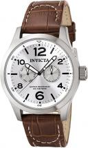 Invicta Men's I-Force Stainless Steel swiss-quartz Watch with Leather Calfskin Strap