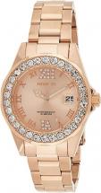 Invicta Women's 15253 Pro Diver Rose Gold Dial Crystal Accented 18k Ion-Plated Stainless Steel