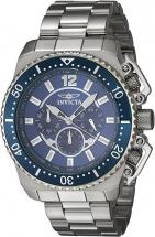 Invicta Men's Pro Diver Stainless Steel Quartz Watch with Stainless-Steel Strap, Silver