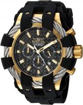 Invicta Men's Bolt Stainless Steel Quartz Watch with Silicone Strap, Black