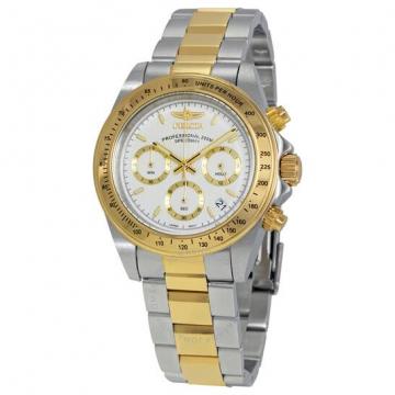 Invicta Men's Speedway two-tone-stainless-steel-and-23k-gold-plated Japanese Quartz Watch