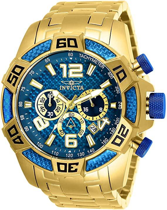 Invicta Men's Pro Diver Stainless Steel Quartz Diving Watch with Stainless-Steel Strap, Gold