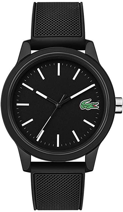 Lacoste Men's TR90 Quartz Watch with Rubber Strap, Black